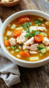 hearty comforting chicken soup