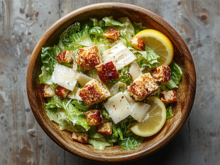 creamy homemade caesar salad
