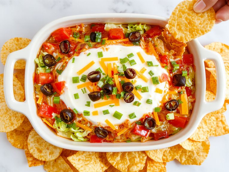 creamy layered party dip