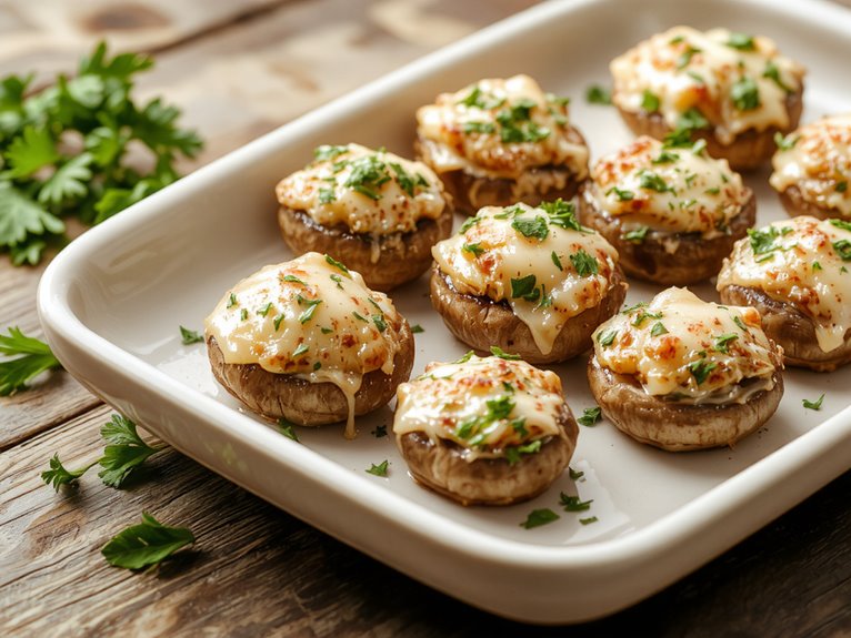 creamy stuffed mushroom appetizers