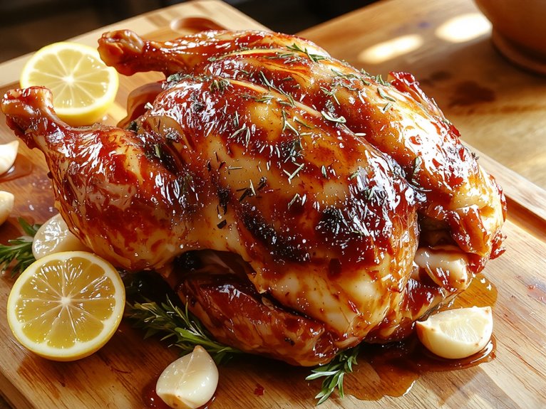crispy seasoned roasted chicken