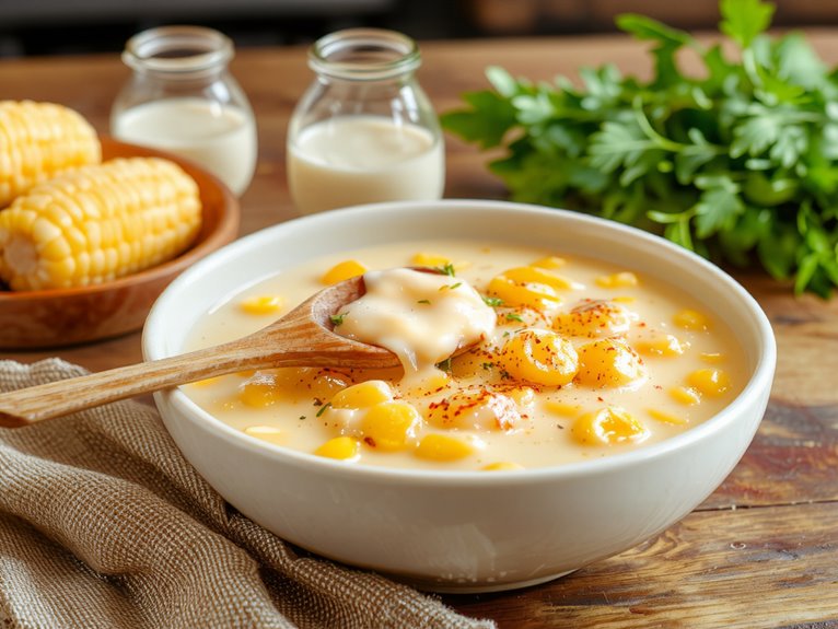 fresh corn creamy side