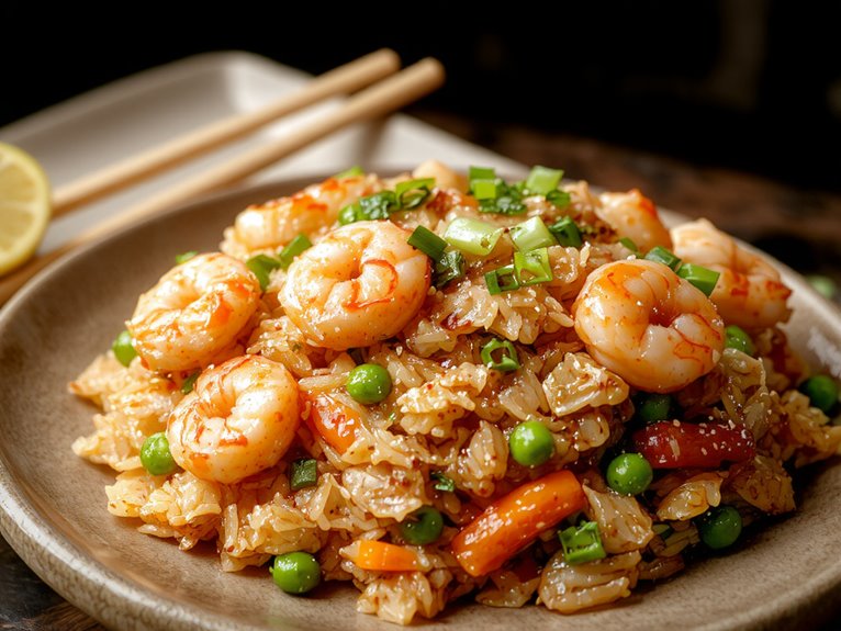 fresh shrimp rice dish