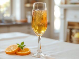 orange juice champagne drink