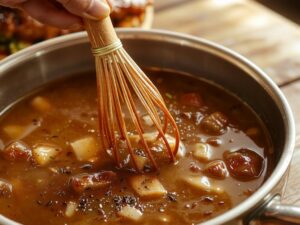 savory turkey stock based
