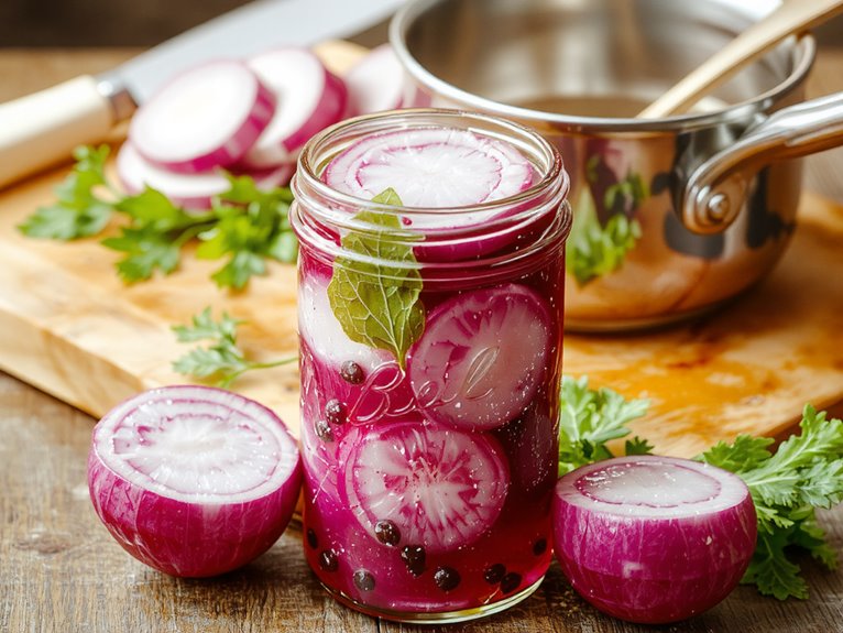 tangy quick pickled onions
