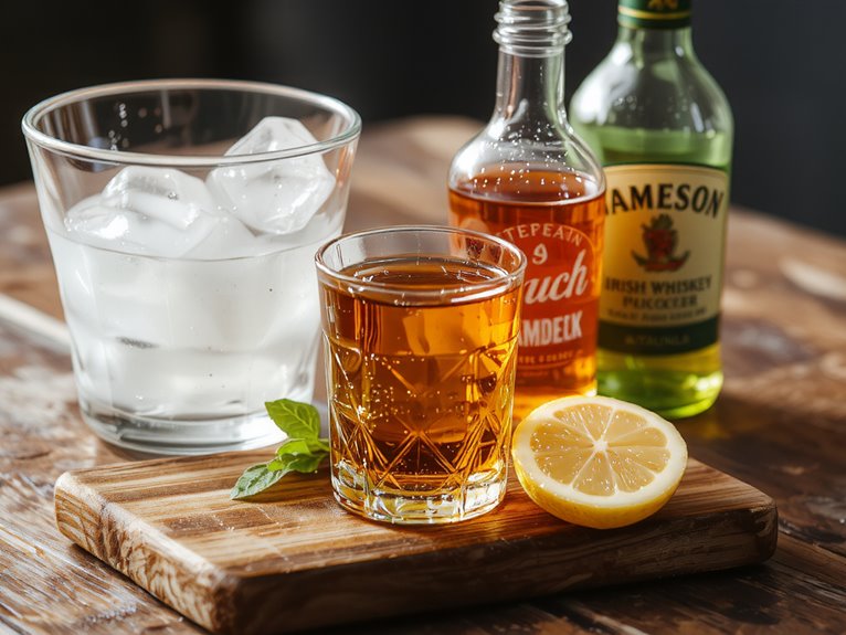 whiskey peach sour soda